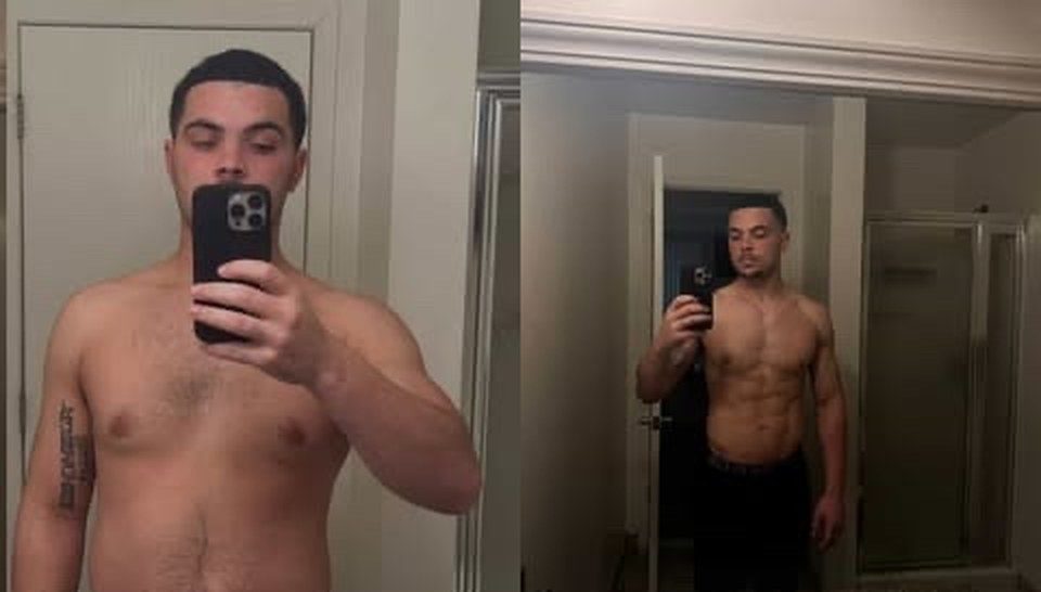 Client transformation, 198.2 lbs to 180.7 lbs