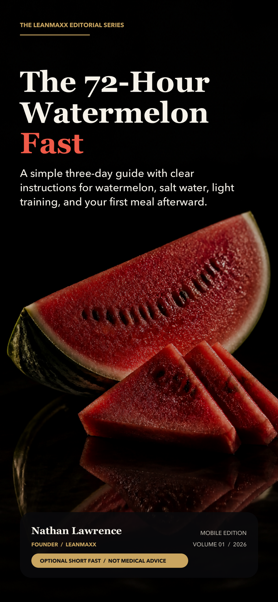 The 72-Hour Watermelon Fast mobile guide cover